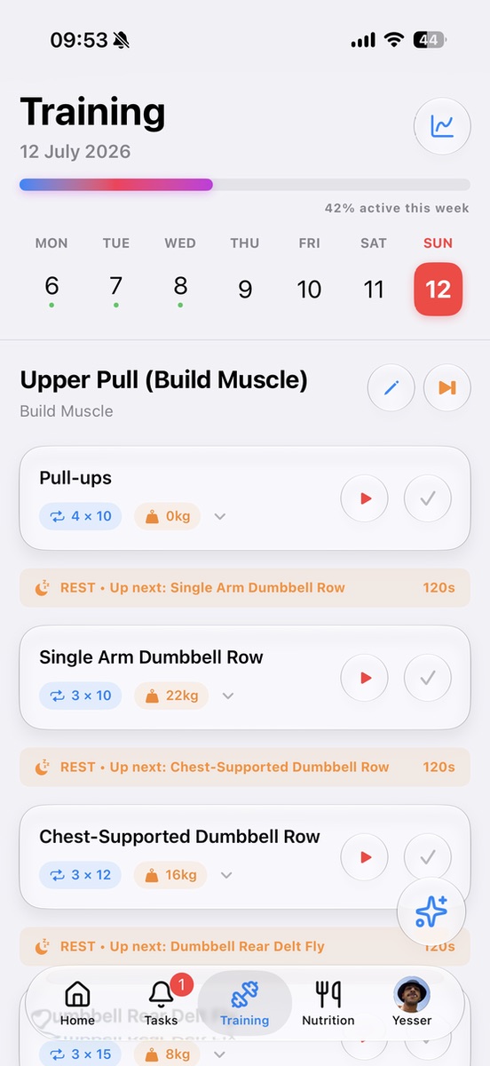 Training plan in Grindline